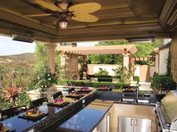 Outdoor kitchens: Outdoor epoxiped countertops can be used