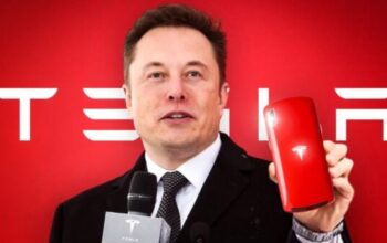Elon Musk With Tesla Phone